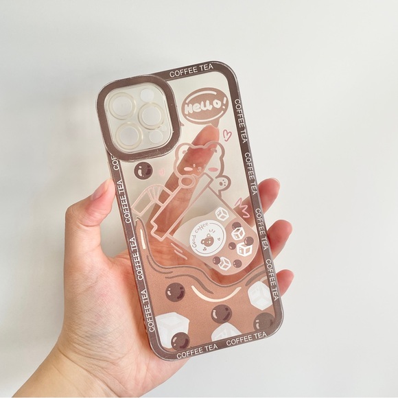 iPhone 12 Pro Case with Clear Boba Bear Print - Picture 3 of 3